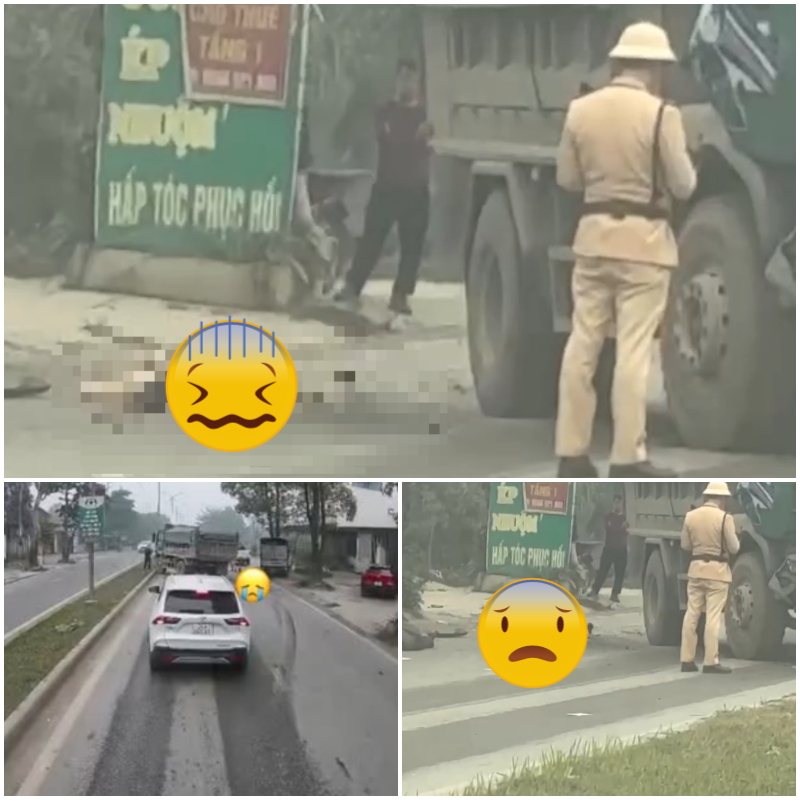 VID-E0 Một CSGT bị tông TV khi đang làm nhiệm vụ. Xe tải vượt phải ạ nhìn như cố ý sợ quá