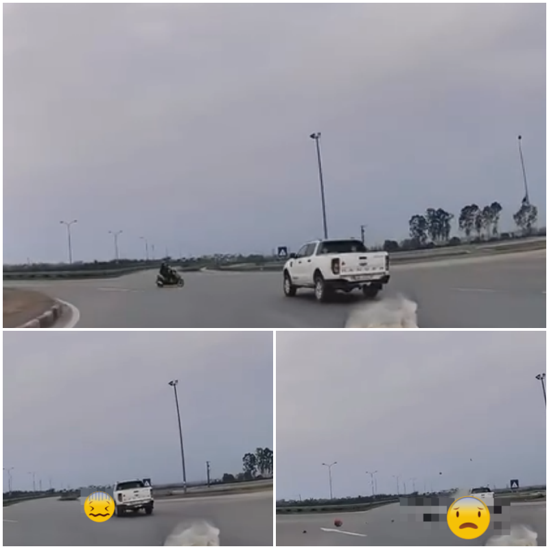 Tan nát TNGT vòng xuyến gần cầu Thái Hà (Hưng Yên- Hà Nam) : Var cực mạnh giữa oto và xe máy khả năng tiên lượng xấu. Ai đúng ai sai đây