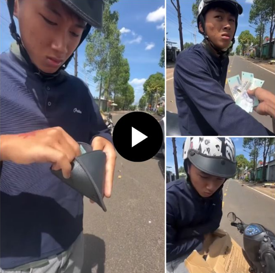 TUYỆT VỜI Lỡ va phải xe ô tô tiền tỷ, chàng trai trẻ lấy toàn bộ số tiền trong ví rồi cúi người xin lỗi chủ xe và cái kết